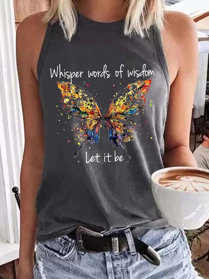 Whisper Words Of Wisdom Let It Be Butterfly Vest
