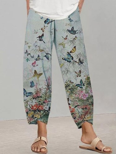 Women's Floral Print Trousers
