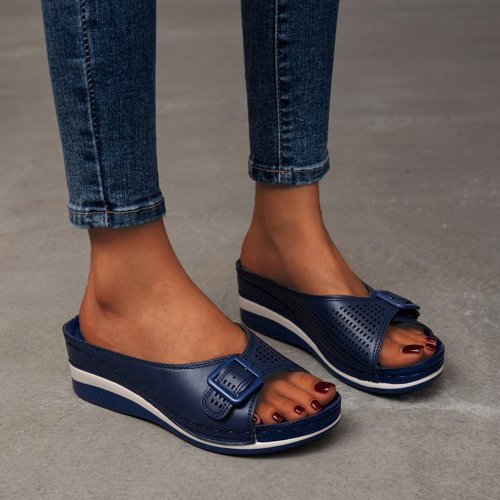 Leather Soft Footbed Arch-Support Sandals