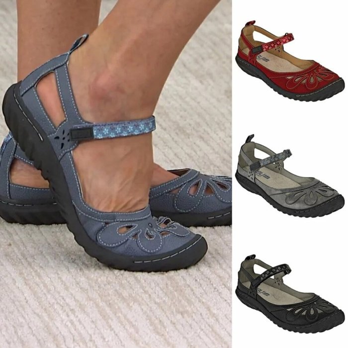 Round And Breathable Flat Sandals