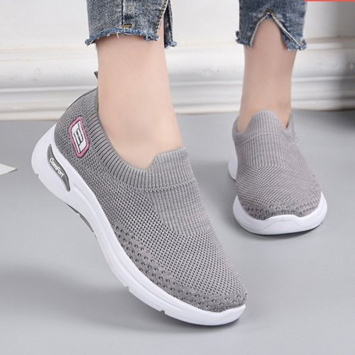 Women's Lace-up Casual Flying Weaving Sneakers