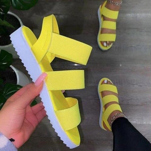 Casual And Comfortable All Match Hollow Elastic Sandals
