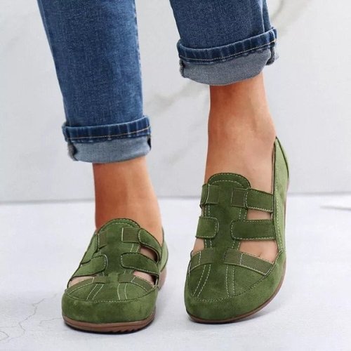 Women's Suede Leather Slip-On Soft Footbed Shoes