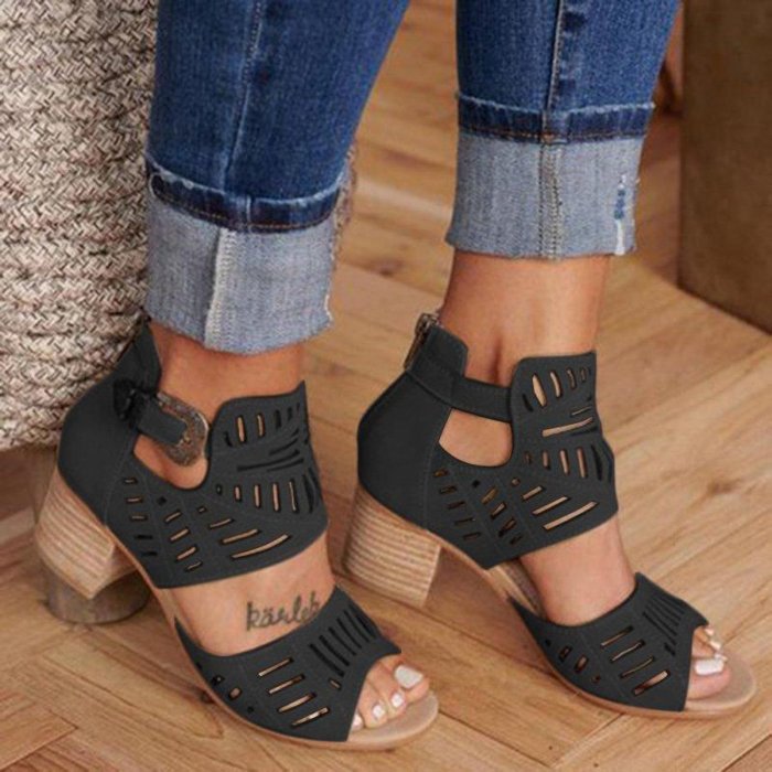 Women's Mid-Heeled Sandals