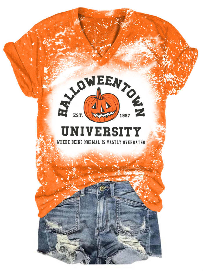 Women's Halloweentown University Casual Tie Dye Shirt