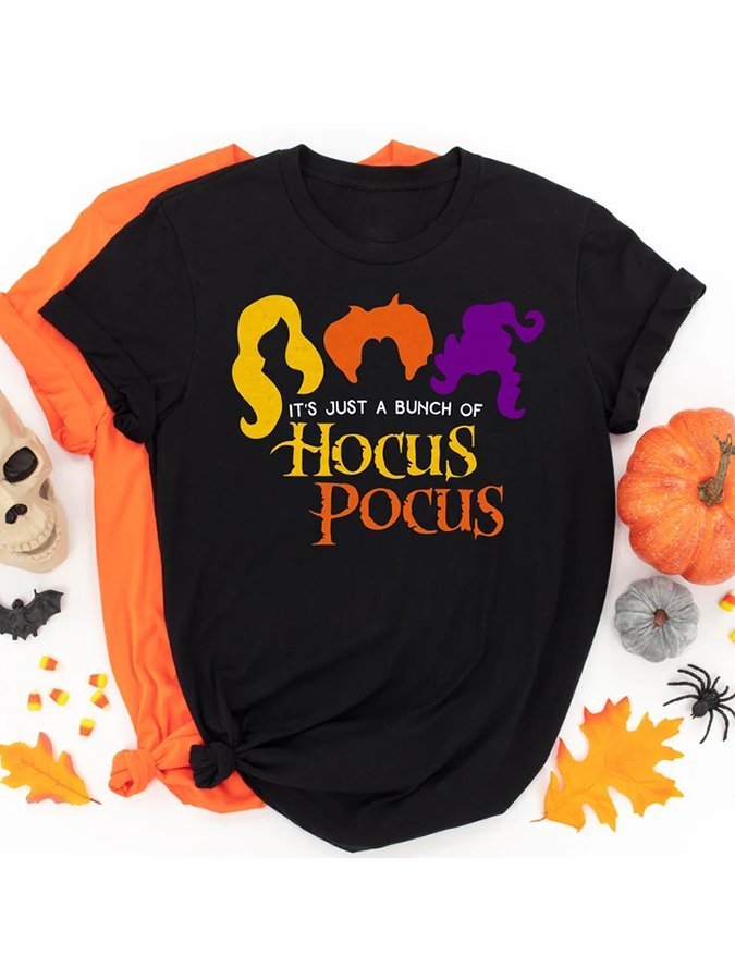 Halloween Letters Print Casual T-Shirt