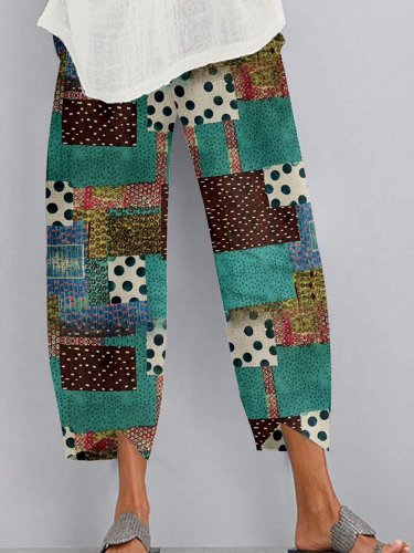Women's National Geometric Print Trousers