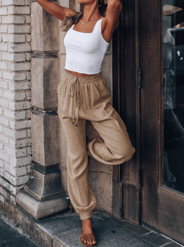 Women's Casual Solid Color Cargo Pants