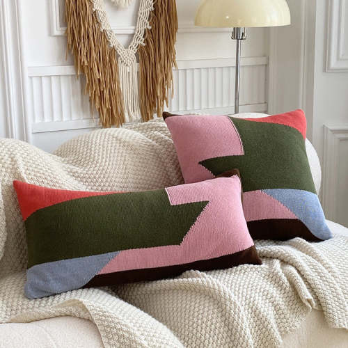Geometry Cotton Breathable Sofa Pillowcase