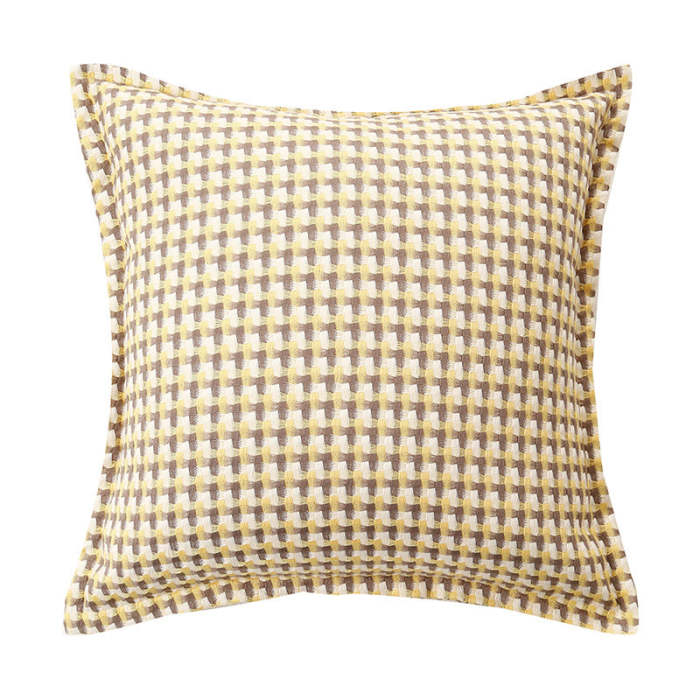 Plaid Cotton Linen Breathable Sofa Pillowcase And Car Pillow Cushion