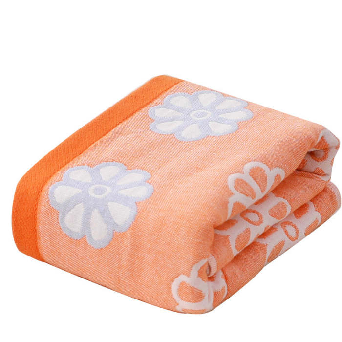 Autumn Winter Floral Absorbent Cotton Towel Adult Bath Towel