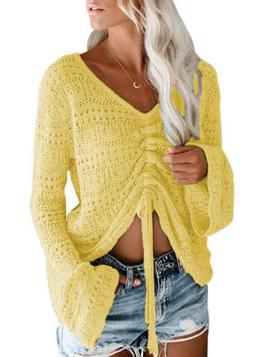 Women Summer Hollow Out Knitted Pullovers Sweaters