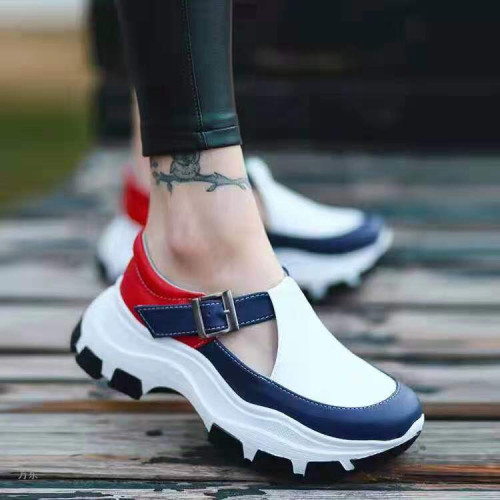 Women's Buckle Thick Bottom Sneakers