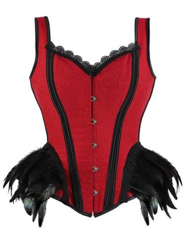 Steampunk Gothic Lace Feather Corset