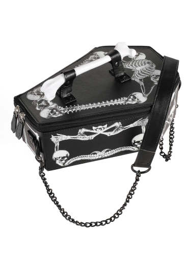 Black Halloween Coffin Chain Bag
