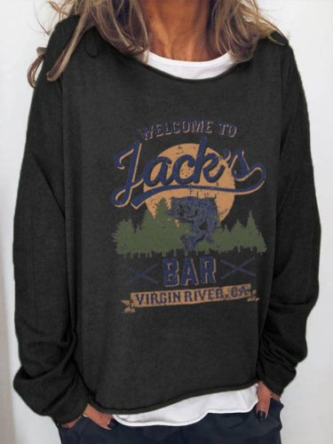 Women's Jack's Bar Casual Printed Sweater