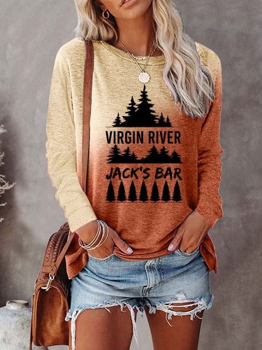 Women's River Bar Tie Dye Print Sweatshirt