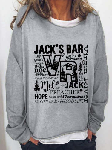 Women's River Bar Casual Print Sweatshirt