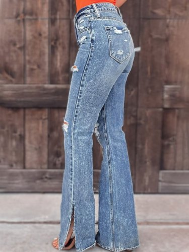 Casual Ripped Women'S Jeans