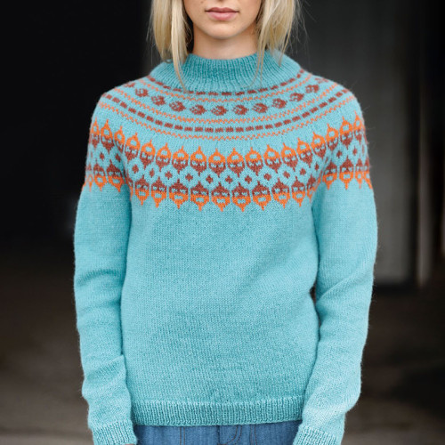 Fairman Island Jacquard Long Sleeve Vintage Sweater