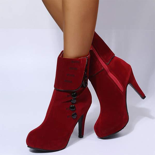 Women'S Platform High Heel Ankle Boots 14590228C