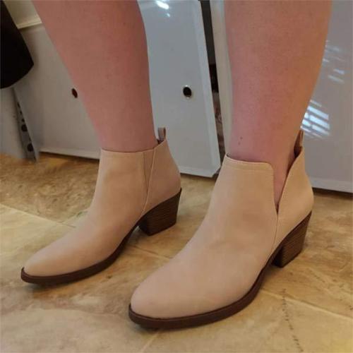 Women'S Round Toe Fashion Chunky Heel Martin Boots 17703672