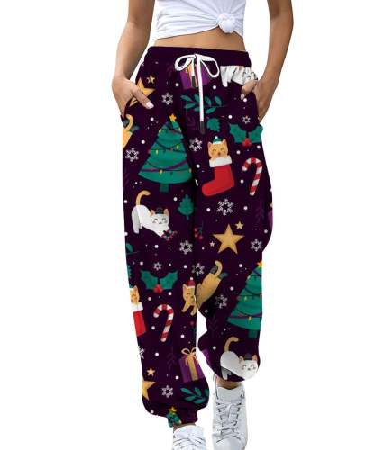 Christmas Print Sweatpants