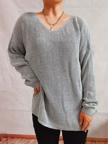 Simple and Light Knit Pullover Sweater