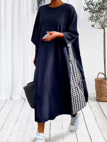 Casually Slouchy Style Sub-panel Long Dresses