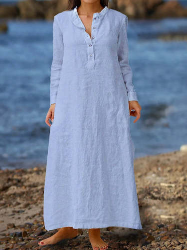 Linen Cotton Casual Dress