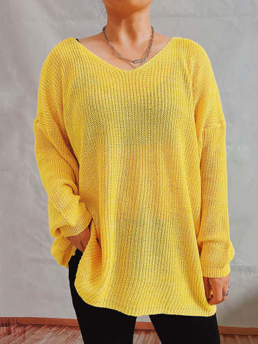 Simple and Light Knit Pullover Sweater