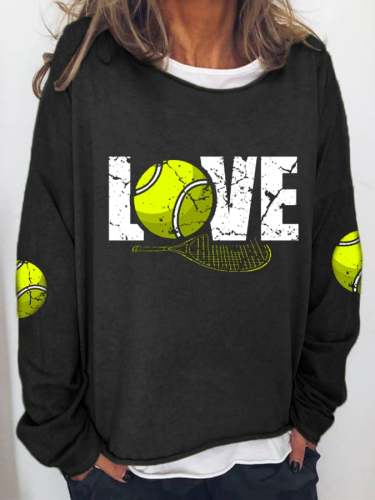 Women's Tennis Lover Casual Sweaters