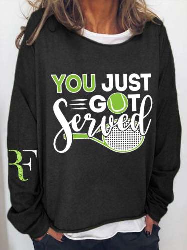 Women's You Just Got Served Casual Printed Sweater