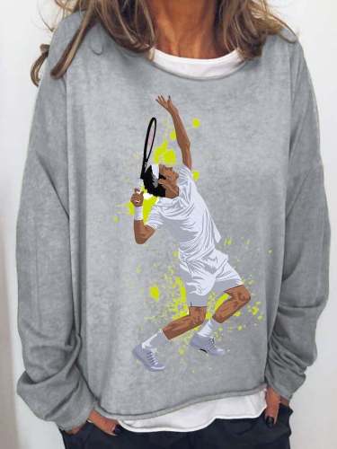 Women's Greatest Tennis Player Print Sweatshirt