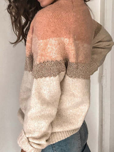 Raglan Sleeve Color Block Sweater