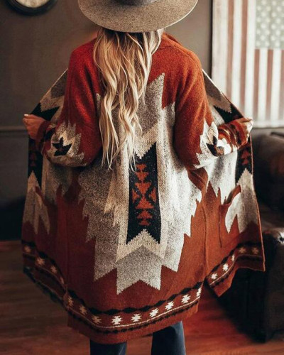 Vintage Tribal Printed Coat