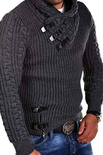 Men's Stand Collar Winter Warm Casual Collar Sweater