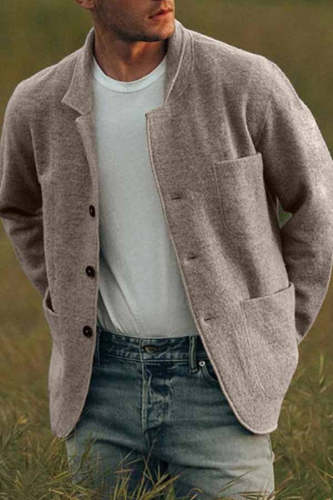 Men's Solid Color Casual Jacket