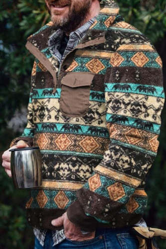 Men's winter autumn Outdoor plush Pullover