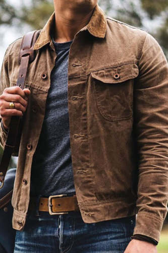 Men's Casual Trend Cardigan Lapel Jacket Jacket Male