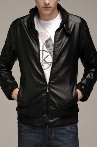 Men's Leather Slim-fit Motorcycle Leather Jacket