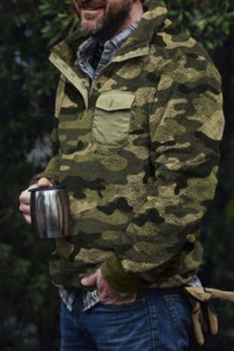 Men's winter autumn Casual Camouflage Print Pullover