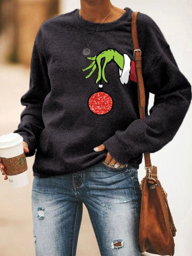 Women's Christmas Ginch Print Sweatshirt