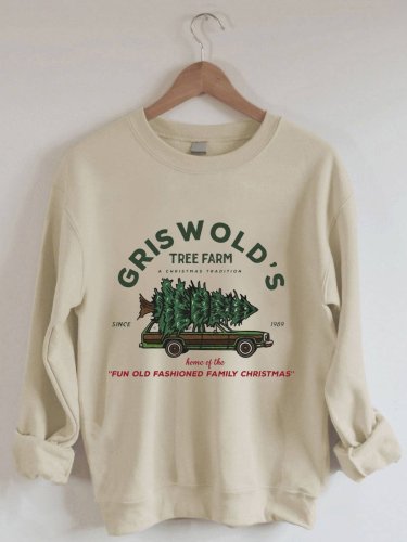 Women's Griswold's Tree Farm Print Sweatshirt
