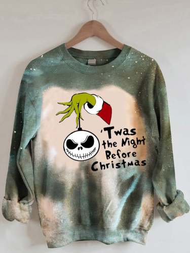 Women's It Was The Night Before Christmas Print Sweatshirt