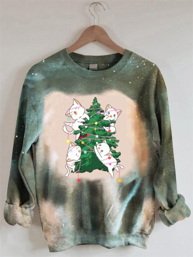 Women's Christmas Tree Merry Christmas Print Sweatshirt