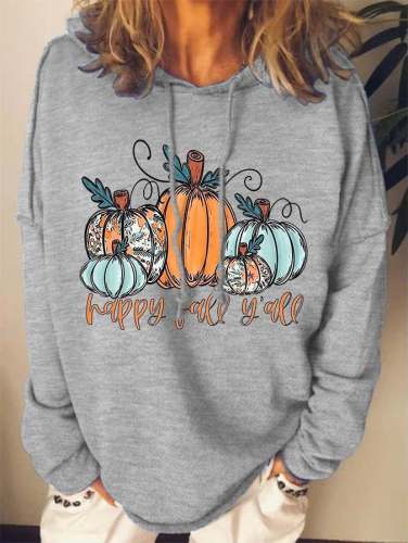 Women's Thanksgiving HAPPY FALL Y'ALL Hoodie