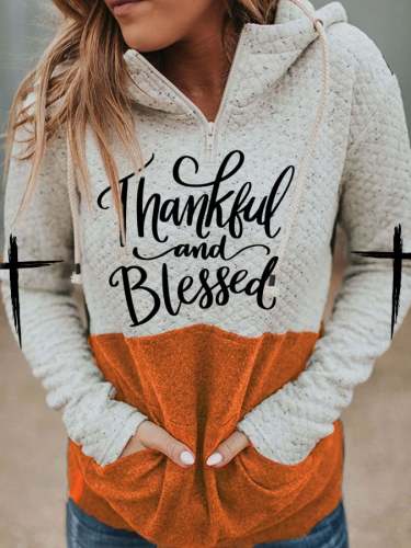 Women's Thankful And Blessed Faith Hoodie