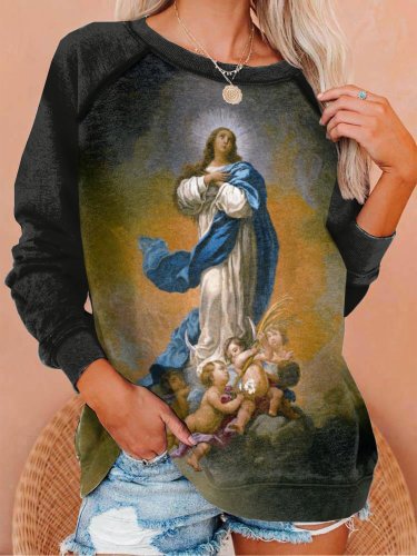 Women'S The Immaculate Conception Print Sweatshirt