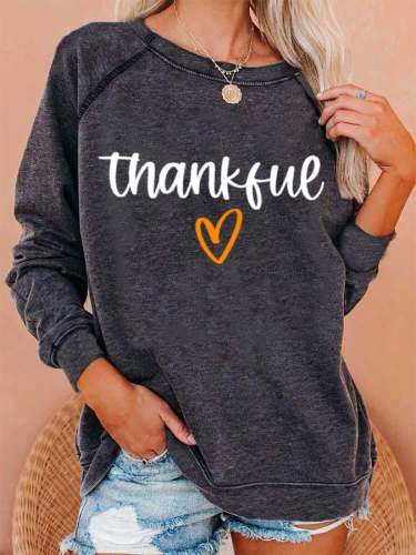 Women's Thankful Casual Sweatshirt